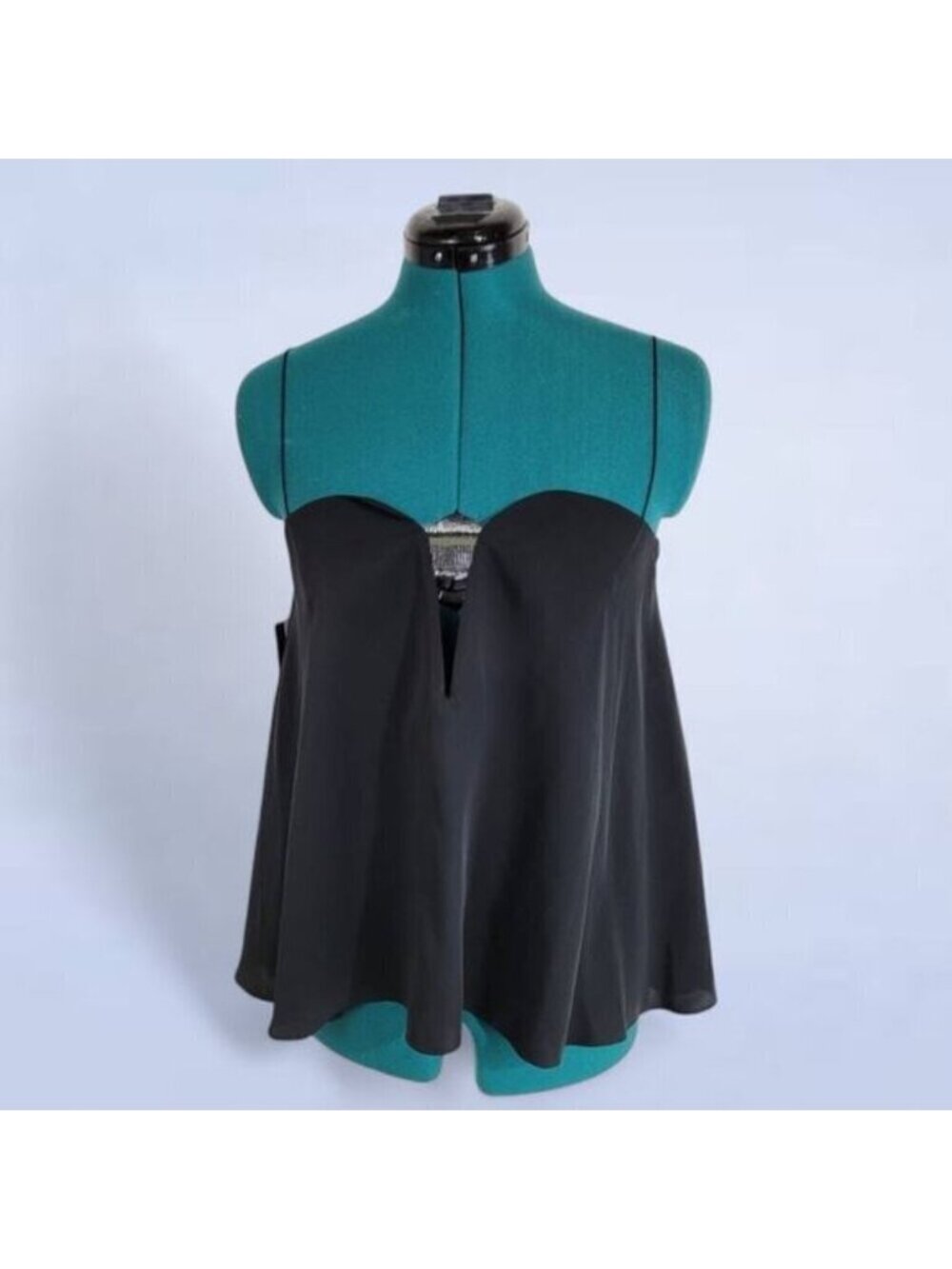 Kenzo Black Silk‎ Blend Crepe Tank - Size 6